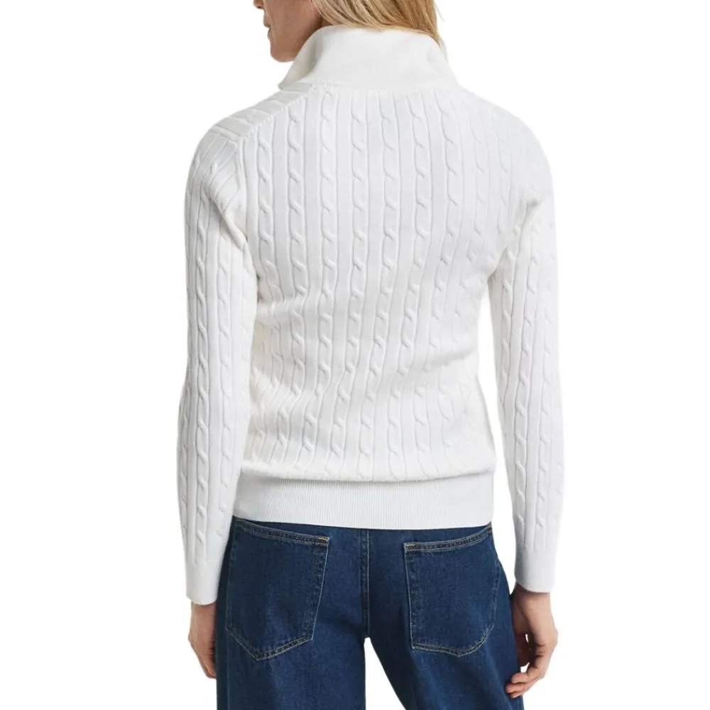 Allt Under Överdelar | GANT tretch Cotton Cable Half-Zip Dam