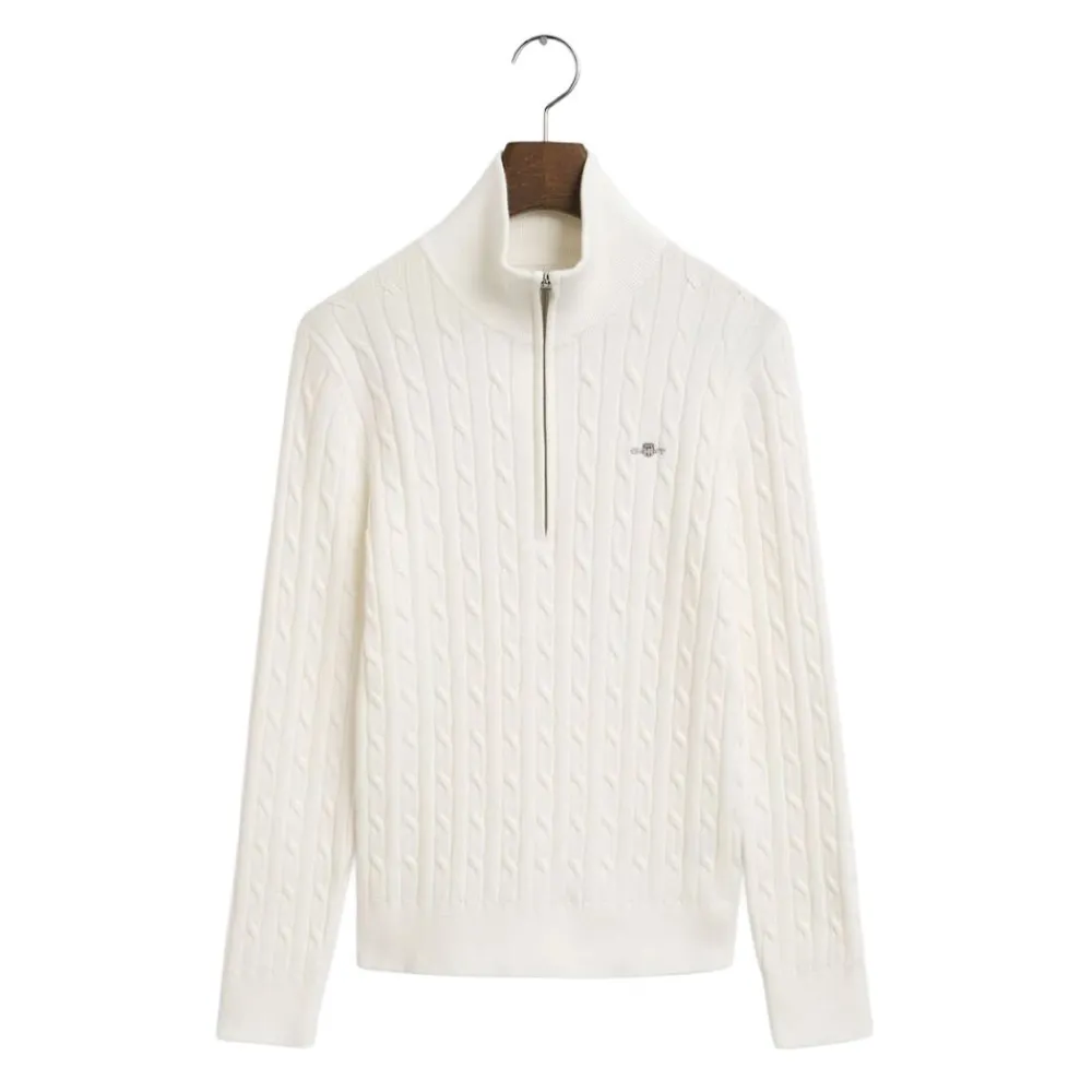 Allt Under Överdelar | GANT tretch Cotton Cable Half-Zip Dam