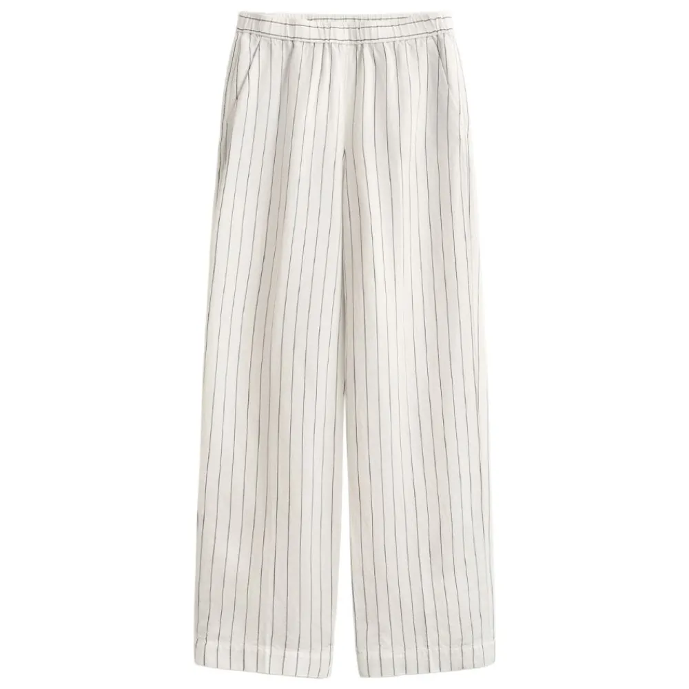 New GANT STRIPED LINEN BLEND PULL ON PANTS DAM