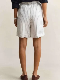 Outlet GANT STRIPED LINEN BLEND PULL ON SHORTS DAM