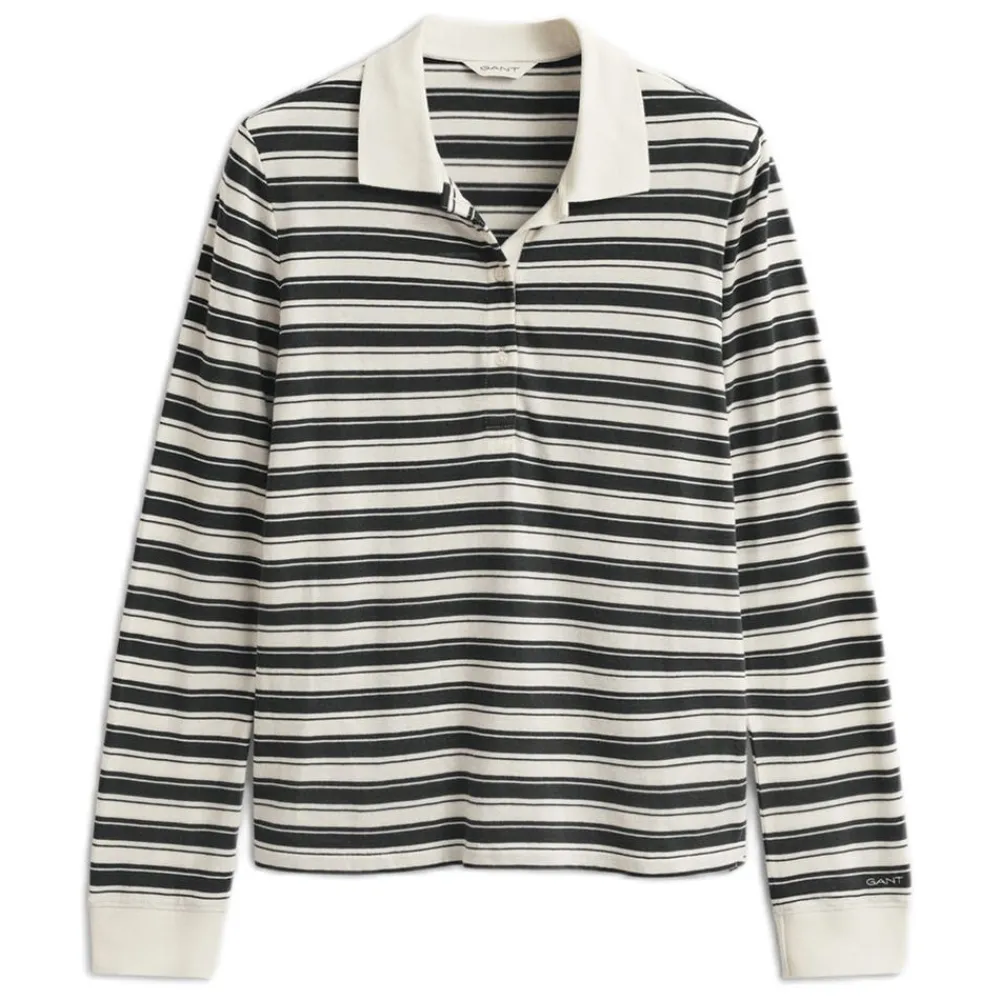 Discount GANT STRIPED Long Sleeve POLO dam