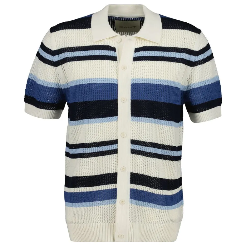 Best GANT STRIPED TEXTURE POLO HERR