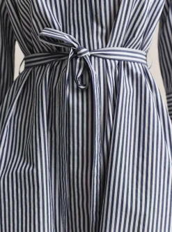 Allt Under Överdelar | GANT STRIPE POPLIN BELTED SHIRT DRESS DAM