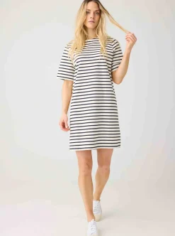 Knowledge Cotton Stripe t-shirt dress dam