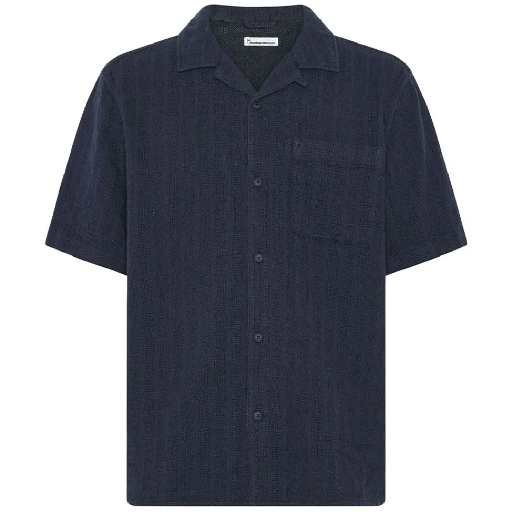 Skjortor|Allt Under Överdelar | Knowledge Cotton tructure hort leeve hirt herr
