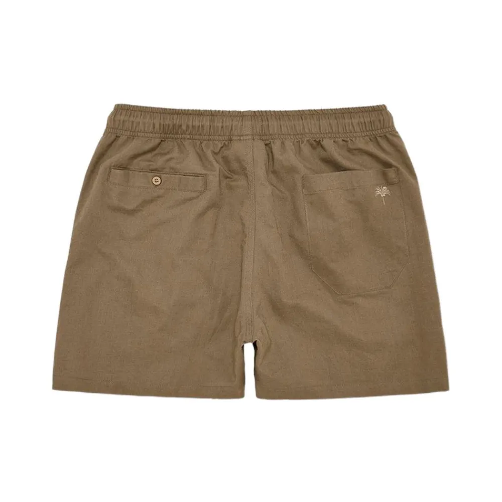 Outlet OAS Taupe Linen Shorts Herr