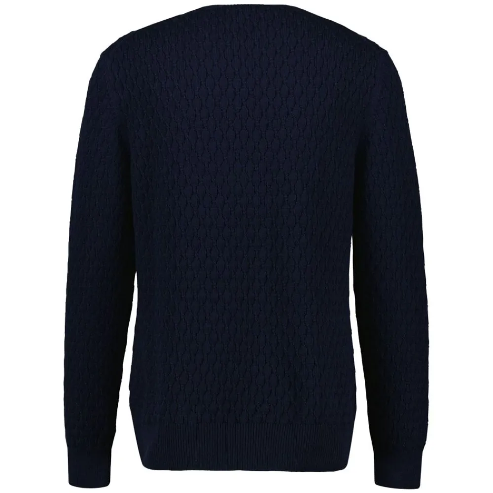 Clearance GANT Textured Cotton Crew Neck Herr