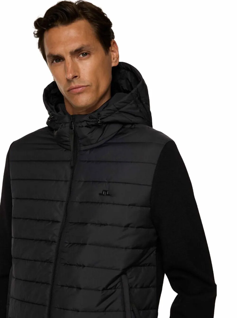 Best J.Lindeberg Thorn Hood Knit Hybrid Jacket Herr