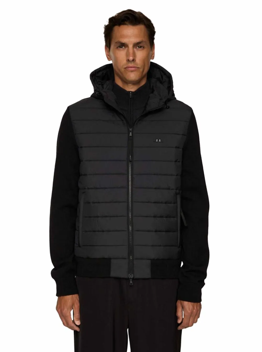 Vårjackor|Allt Under Jackor | J.Lindeberg Thorn Hood Knit Hybrid Jacket Herr