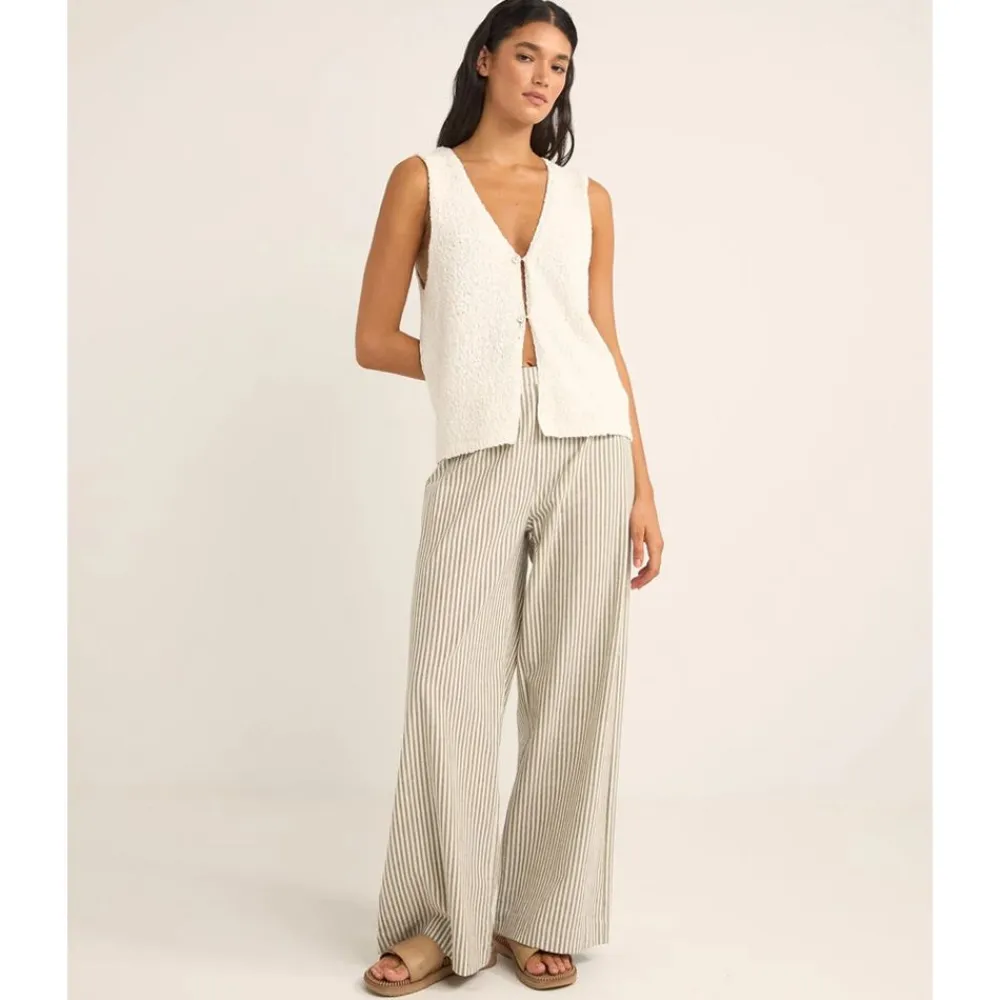 Outlet Rhythm Valley Stripe Wide Leg Pant Dam