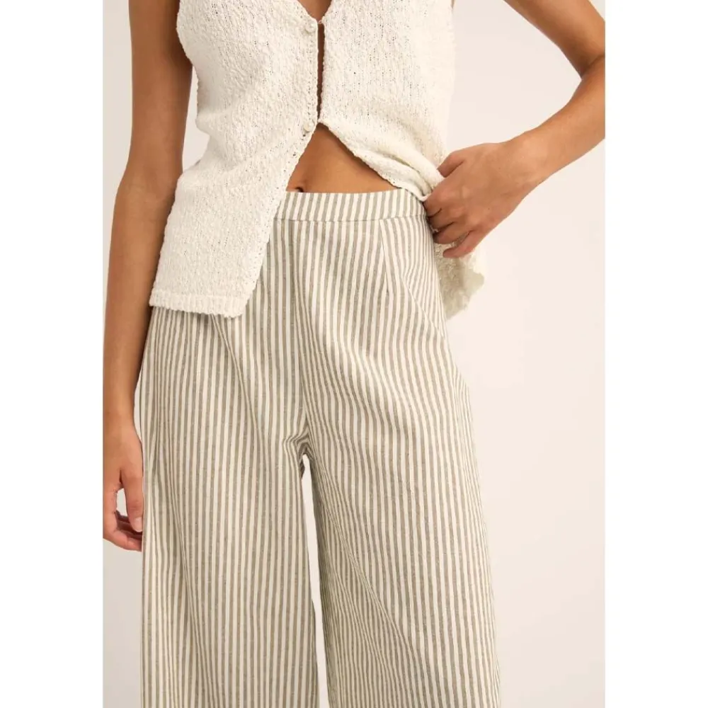 Outlet Rhythm Valley Stripe Wide Leg Pant Dam