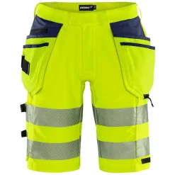 Fristads Kansas Varsel Green hantverkarshorts stretch 2646 GSTP, klass 2