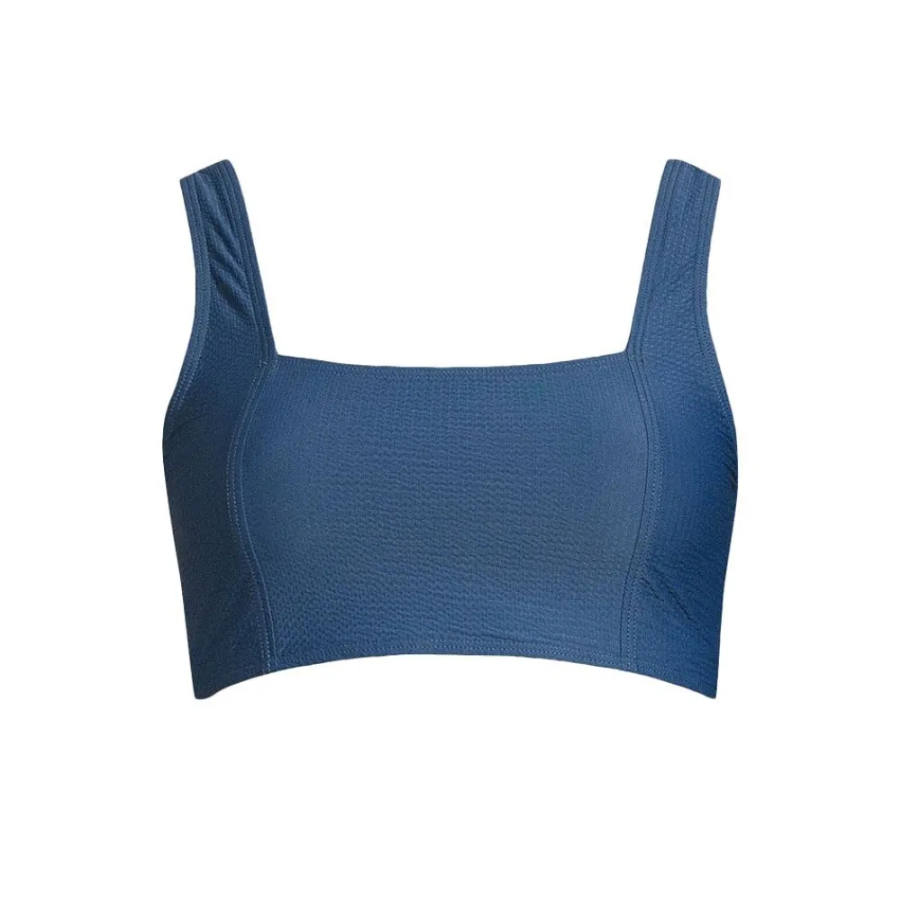 Hot Casall Waffle Square Neck Bikini Top Dam