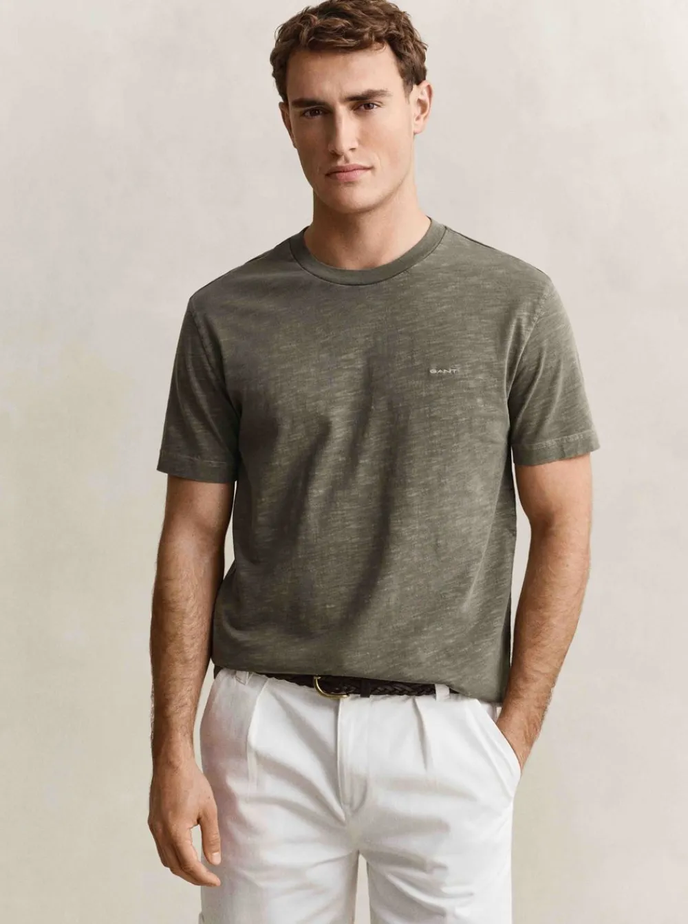 Outlet GANT WASHED SLUB SS TSHIRT HERR