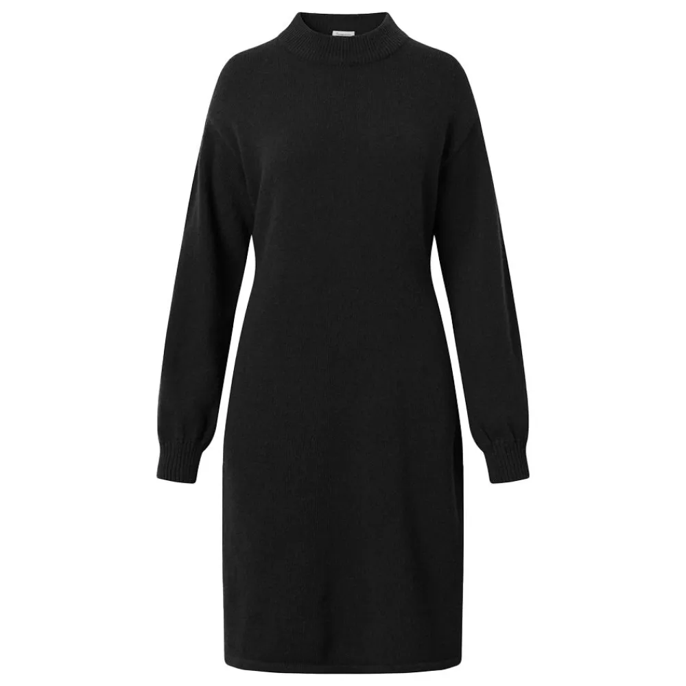 Sale Knowledge Cotton Wool Crew Neck Mid Lenght Dress Dam