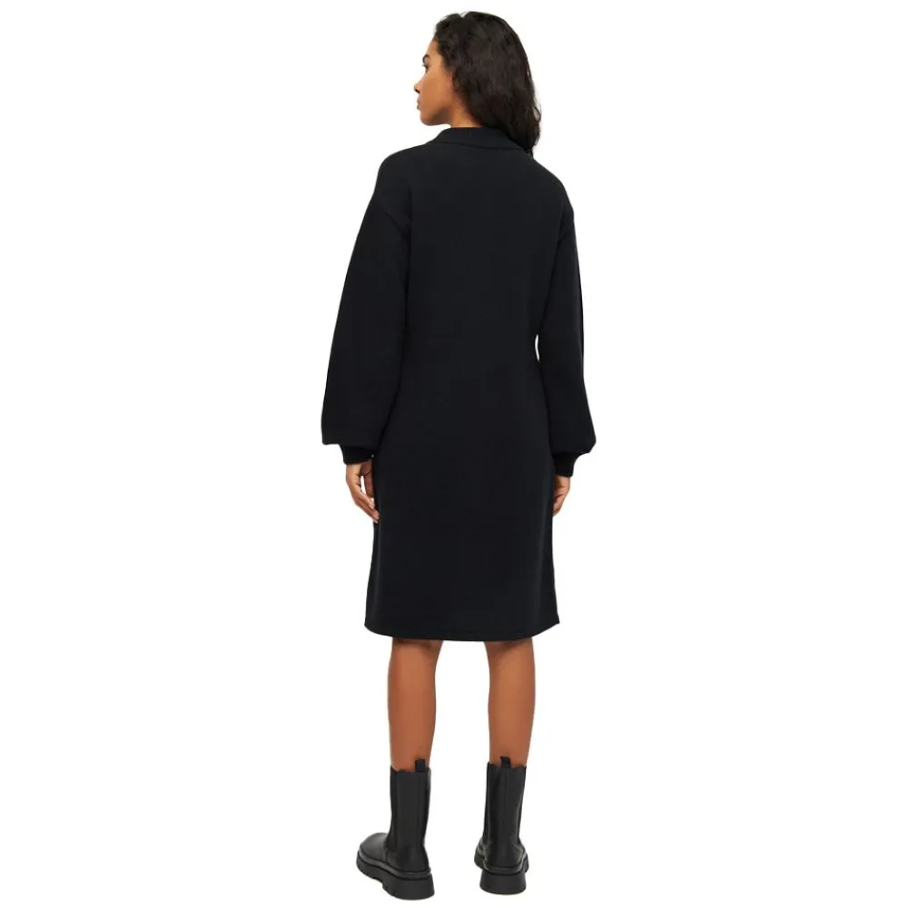 Sale Knowledge Cotton Wool Crew Neck Mid Lenght Dress Dam